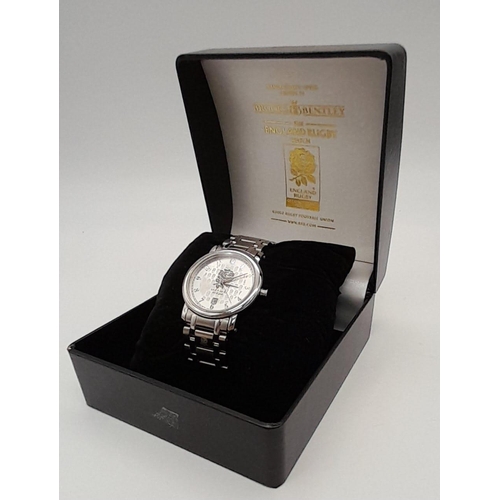 908 - Excellent Condition, Limited Edition, Stainless Steel, England Rugby Emblem Sports Watch. 
Made by B... 