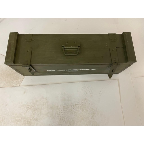 295 - A Rare Thompson 1928 Sub Machine Gun Transit Box. This box fits - 3 x Drum Magazines, 5 x Stick Maga... 