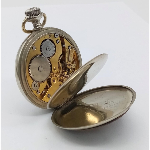 170 - 3rd Reich “Brown Shirts” Pocket Watch. 1930’s Swiss Made Pocket Watch with the buckle centre from a
... 