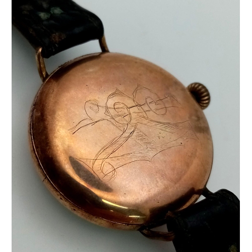 756 - A VERY NICE EXAMPLE OF A WWI OFFICERS SWISS MOVEMENT WRIST WATCH ALSO PREFERRED BY PILOTS IN THR R.F... 