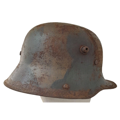 100 - WW1 Imperial German M17 Camouflage Helmet with Liner.