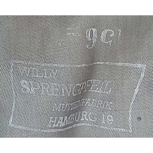 197 - 3rd Reich Waffen SS M43 Cap. very small cut on the top. A real “Been There” item.