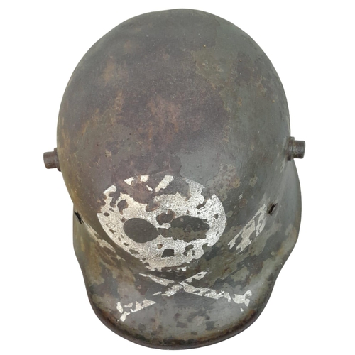 246 - Pre WW2-German Friekorps Helmet. Imperial German/Austrian M18 shell with transitional period
liner. ... 