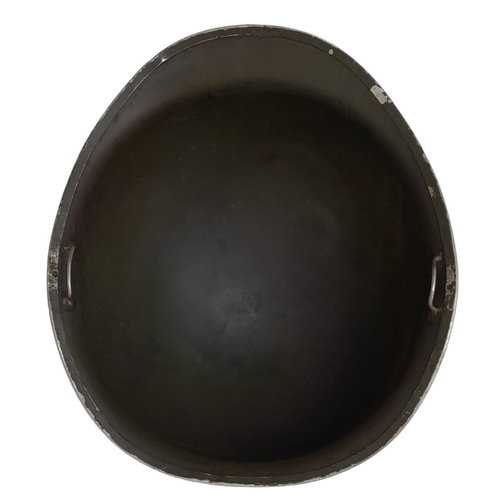 323 - WW2 US Fixed Bale M1 Helmet with insignia of the 1st Infantry Division. “The Big Red 1”.