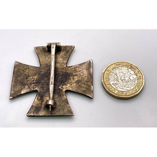 345 - WW2 German Iron Cross 1st Class E.K.I 3 Part construction with an iron core.