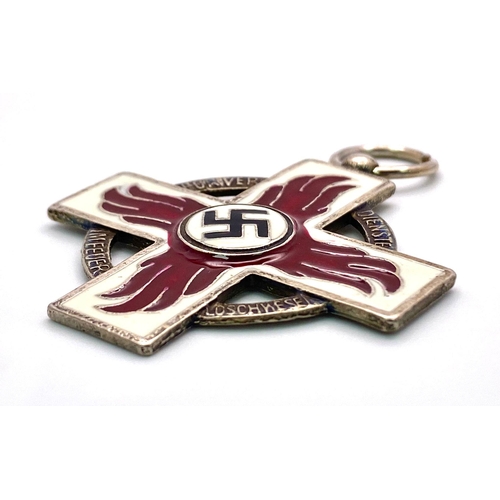 750 - 3rd Reich Fire Brigade Cross 2nd Class-No Ribbon.