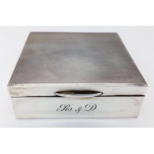 1339 - Sterling Silver Antique Box.
Monogrammed on from panel, R&D, this wonderful box has a stylish patter... 