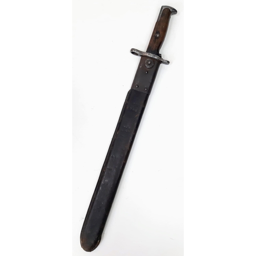 177 - WW1 American M1905 Springfield Bayonet Dated 1908. Maker Springfield Armoury.