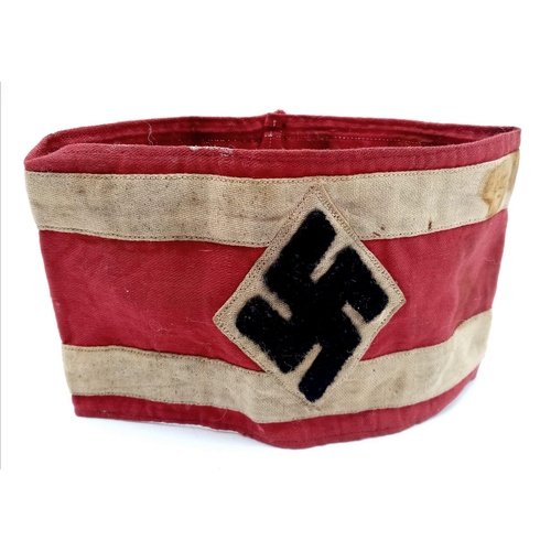 337 - Original Small Child Size Hitler Youth Armband. Found in an old wardrobe in Germany.