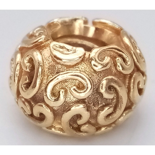 247 - A 14K YELLOW GOLD - PANDORA GOLD COLLECTION CHARM. 4.5G