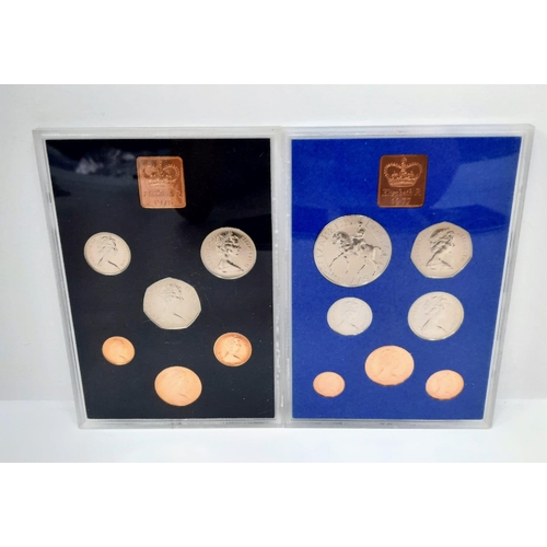 377 - A Wonderful Collection of Royal Mint UK Coins. Nine sets from 1972 -1980, seven of which are PROOF c... 