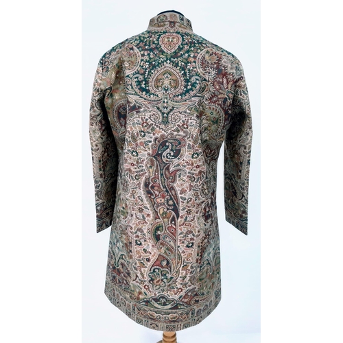 1219 - Beautiful Unisex Kashmiri Coat. 
Medium in size, full length, traditional patterning.