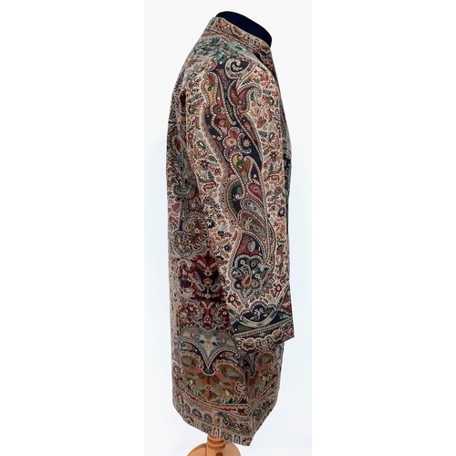 1219 - Beautiful Unisex Kashmiri Coat. 
Medium in size, full length, traditional patterning.