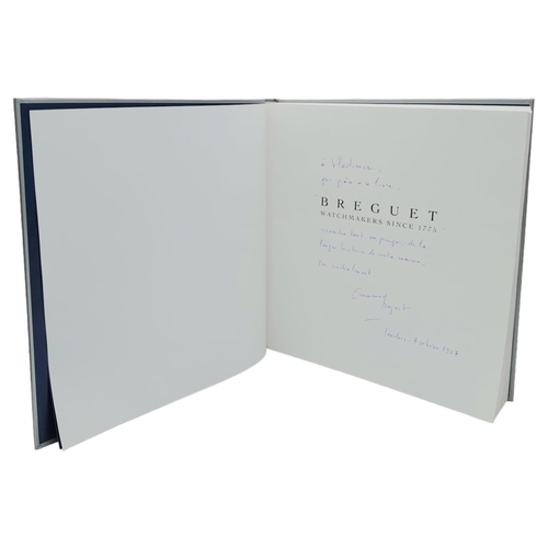 313 - A 1997 Breguet Watchmakers Hardback Book - Signed by Emmanuel Breguet!. Comes in a presentation case... 