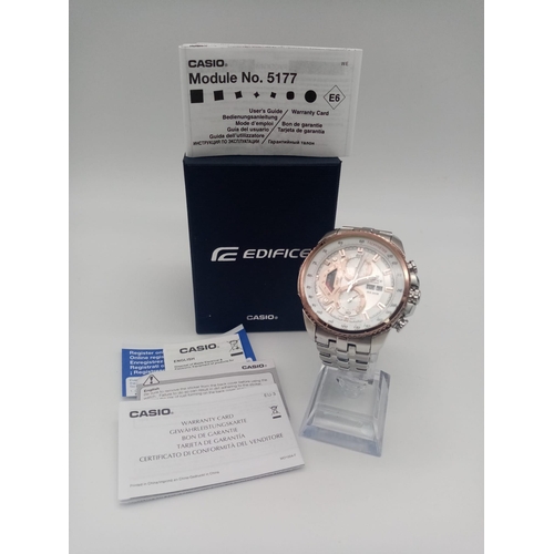 475 - A Very Good Condition, Stainless-Steel, Men’s Casio Edifice Date-Date Sports Watch. 
50mm Including ... 