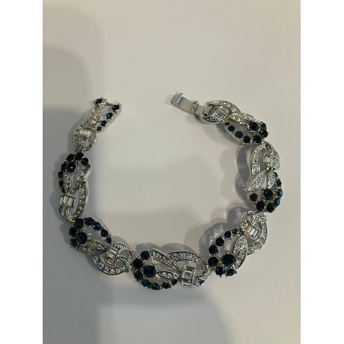 168 - An Exact replica of First Lady Jacqueline Kennedy’s DIAMOND and SAPPHIRE BRACELET. Stunning piece of... 