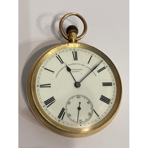 175 - Gentlemans Rare vintage 18 carat GOLD POCKET WATCH by Mathesons of Leith, Watchmakers to the Admiral... 