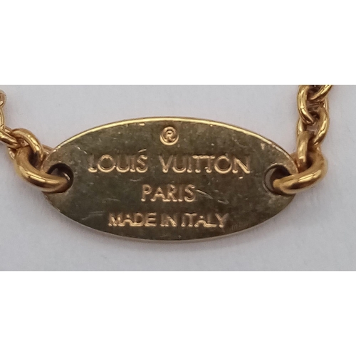 417 - A yellow metal (untested) LOUIS VUITTON chain necklace. Length: 47 cm (max), weight: 9.1 g. REF: 147... 