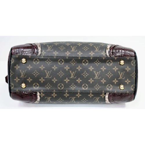 151 - Louis Vuitton Multi-Pattern Handbag.
Unique, quality exterior which combines rich burgundy crocodile... 