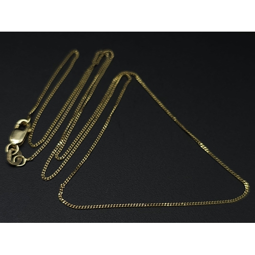 305 - A 9K Yellow Gold Disappearing Necklace. 44cm. 1g