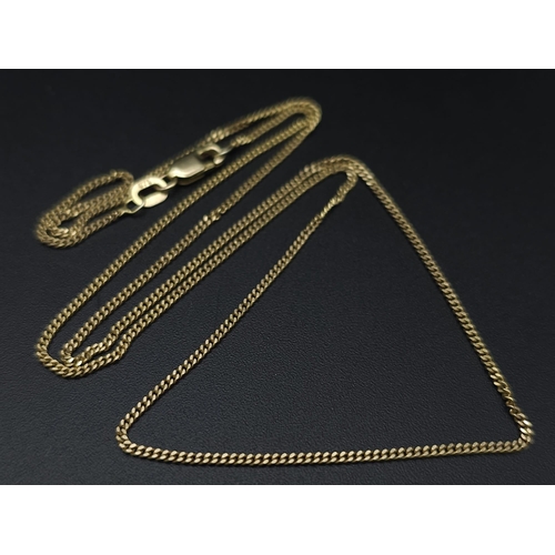 325 - A 9K Yellow Gold Disappearing Necklace. 44cm. 2.06g weight.