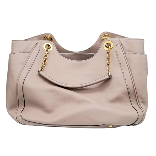 361 - Salvatore Ferragamo Taupe Handbag.
Double handle, central zipped compartment, gold tones and beautif... 