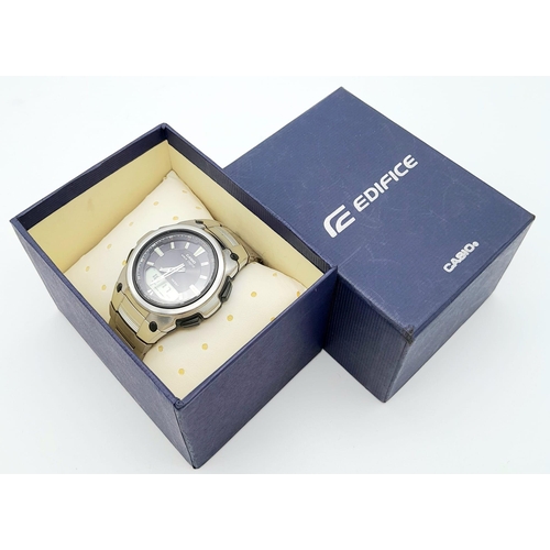 760 - An Excellent Condition Casio Digital and Analogue Wave Ceptor Watch.
45mm Including Crown. New Batte... 