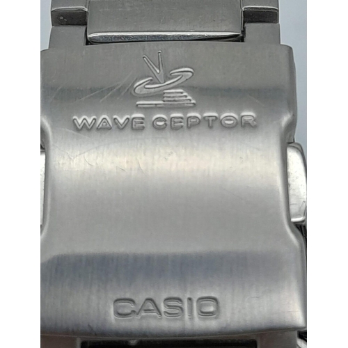 760 - An Excellent Condition Casio Digital and Analogue Wave Ceptor Watch.
45mm Including Crown. New Batte... 