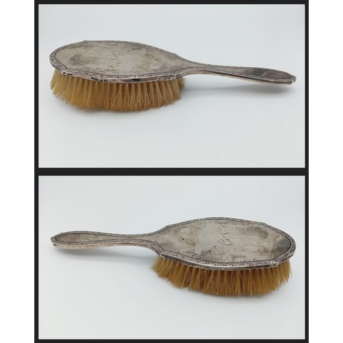 1512 - An Antique Sterling Silver Hairbrush. If your name is Nancy its your lucky day. Birmingham hallmarks... 