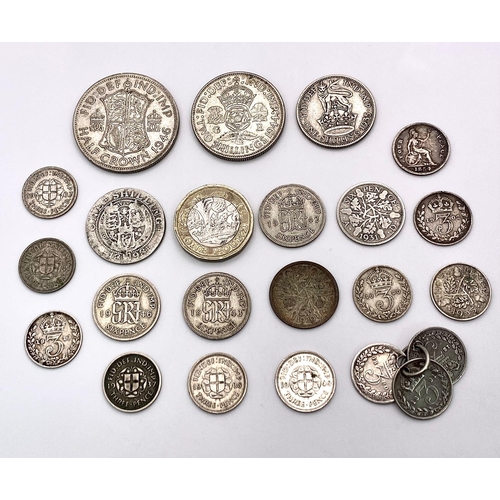 474 - A Parcel of Pre 1920 and 47 Silver Coins. Please see photos for finer details. 68.82g total weight.