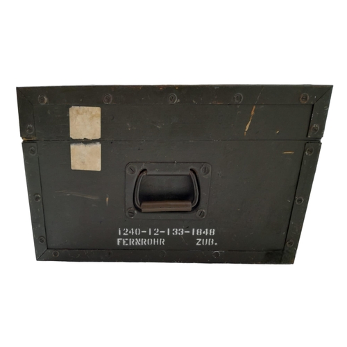 1374 - German Military Equipment Trunk. Contains an itemised list and photo of the equipment originally tra... 