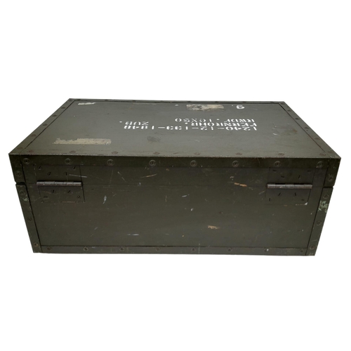 1374 - German Military Equipment Trunk. Contains an itemised list and photo of the equipment originally tra... 