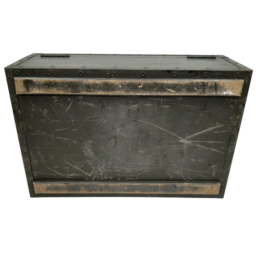 1374 - German Military Equipment Trunk. Contains an itemised list and photo of the equipment originally tra... 