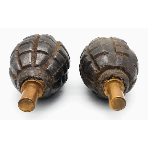 399 - A Pair of INERT WW1 Italian S.I.P.E Hand Grenades. An acronym for “Societa Italiana Prodotti”. UK Ma... 