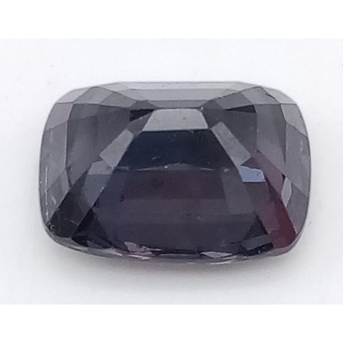 1503 - An Untreated Burmese 5.16ct Violet Spinel Gemstone,  Cushion Cut. GFCO Switzerland Certified