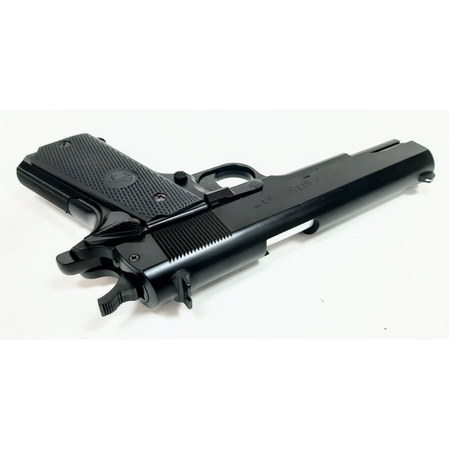 1379 - An Air Soft COLT M1991 A1. 
6mm Caliber, Magazine fill.
Comes with original package and BB pellets i... 