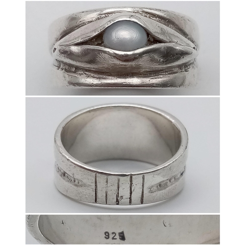 1388 - Two Sterling Silver Rings.
1. 'Forever & Always' engraved, duo stone infinity heart ring. Size: K
2.... 