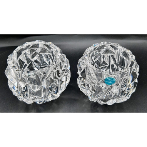 1576 - Pair of Tiffany & Co, Rock Cut Crystal Glass Votive Tea Light Holders.
A very elegant pair, this pie... 