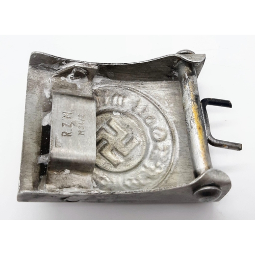 1604 - A WW2, Nazi Soldier's Belt Bucket.
Measures 6.5cm wide.
Inscribe R.Z.M, M34/2 on the reverse.