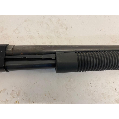 389 - A Deactivated Mossberg M88 Maverick 12 Gauge Pump-Action Shotgun - With Polymer Grip and Stock. Late... 