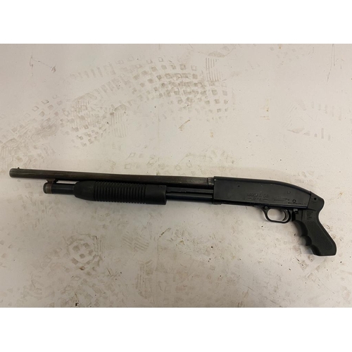 389 - A Deactivated Mossberg M88 Maverick 12 Gauge Pump-Action Shotgun - With Polymer Grip and Stock. Late... 