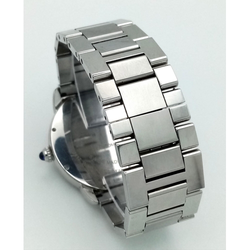 752 - A CARTIER STAINLESS STEEL GENTS AUTOMATIC 