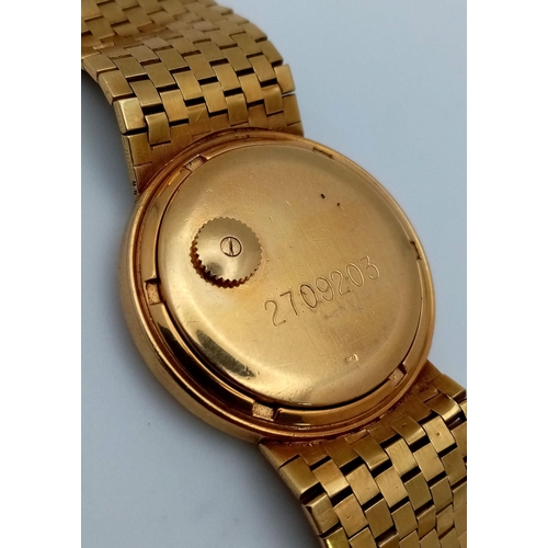 564 - A SHOW STOPPING 18K GOLD PATEK PHILIPPE GENTS WATCH WITH BLOCK LINK SOLID 18K GOLD STRAP, AMAZING BL... 