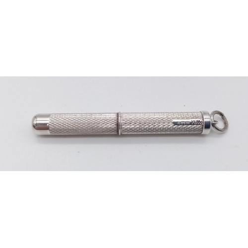 1191 - 1984, Birmingham Sterling Silver, Retractable Toothpick.
It features a smooth twist action for openi... 