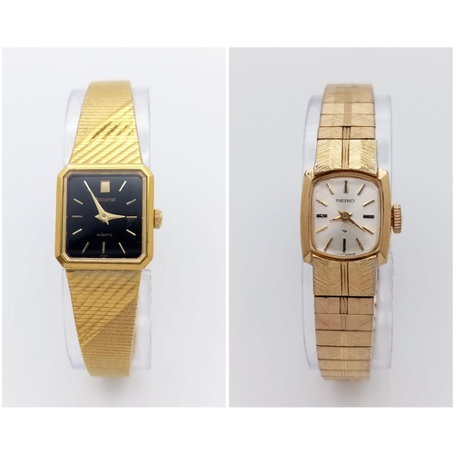 1402 - Two Vintage Ladies Watches.
Consisting of a Accurist 704000 Gold Plated Wrist Watch, circa 1970s, wi... 