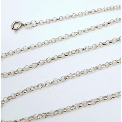 1614 - A Sterling Silver Locket Pendant Necklace.
Necklace measures 42cm in length and locket measures 4.5c... 