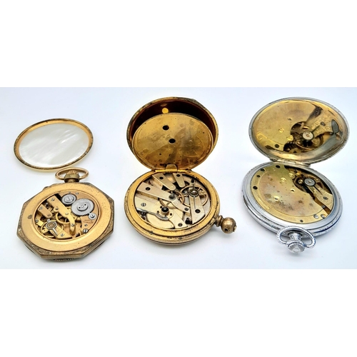 1621 - Six, As Found Pocket watches - Perfect for Spare Parts. Presented In a Players Cigarette box!