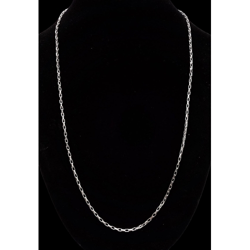 1789 - A 925 Sterling Silver Chain with Elongated Links. 58cm length. 6.26g