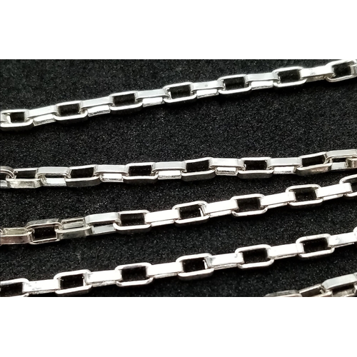 1789 - A 925 Sterling Silver Chain with Elongated Links. 58cm length. 6.26g