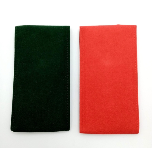 1427 - Two Watch Travel Pouches for High Value Watches. Omega and Rolex Branded soft material pouches with ... 